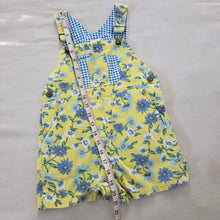 Load image into Gallery viewer, Vintage Gitano Yellow/Blue Floral Shortalls 5t
