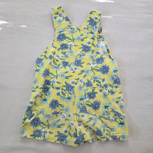 Load image into Gallery viewer, Vintage Gitano Yellow/Blue Floral Shortalls 5t
