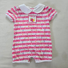 Load image into Gallery viewer, Vintage Fruit Striped Romper 3-6 months
