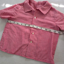 Load image into Gallery viewer, Vintage Red Gingham Shirt 18-24 months
