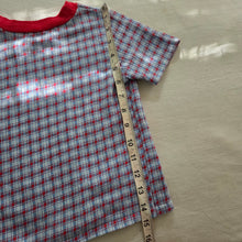 Load image into Gallery viewer, Vintage Blue/Red Plaid Tee 3t/4t
