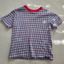 Load image into Gallery viewer, Vintage Blue/Red Plaid Tee 3t/4t
