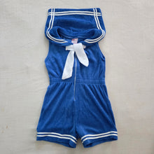 Load image into Gallery viewer, Vintage Terrycloth Sailor Romper 4t
