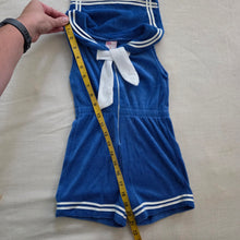 Load image into Gallery viewer, Vintage Terrycloth Sailor Romper 4t
