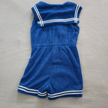 Load image into Gallery viewer, Vintage Terrycloth Sailor Romper 4t
