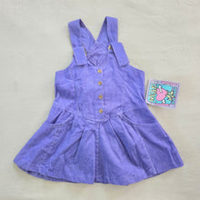 Load image into Gallery viewer, Vintage Deadstock Purple Cord Dress 4t/5t
