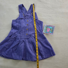 Load image into Gallery viewer, Vintage Deadstock Purple Cord Dress 4t/5t
