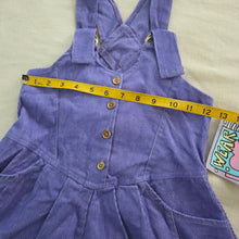 Load image into Gallery viewer, Vintage Deadstock Purple Cord Dress 4t/5t
