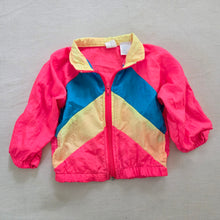 Load image into Gallery viewer, Vintage Neon Color Block Windbreaker 18 months
