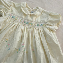 Load image into Gallery viewer, Vintage 60s Floral Embroidered Smocked Dress 6-9 months
