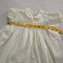 Load image into Gallery viewer, Vintage 60s Floral Embroidered Smocked Dress 6-9 months
