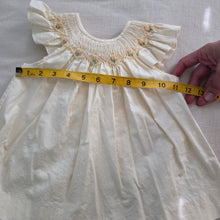Load image into Gallery viewer, Yellow Neck Smocked Dress 6-9 months
