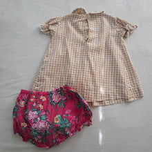 Load image into Gallery viewer, Vintage Pixelated Floral Smocked Dress 6-12 months
