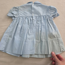 Load image into Gallery viewer, Vintage 60s Smocked Blue Dress 6-12 months

