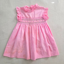 Load image into Gallery viewer, Vintage Smocked Pink Sleeveless Dress 4t
