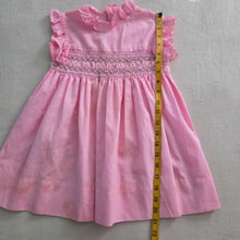 Load image into Gallery viewer, Vintage Smocked Pink Sleeveless Dress 4t
