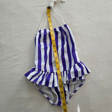 Load image into Gallery viewer, Vintage Purple Striped Swimsuit 3t
