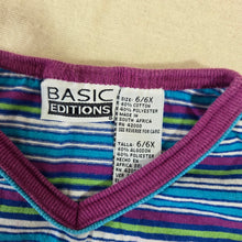 Load image into Gallery viewer, Vintage Girly Striped Tee 5t/6
