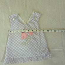 Load image into Gallery viewer, Vintage Flower Gingham Swing Top 12 months
