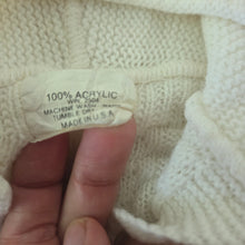 Load image into Gallery viewer, Vintage White Knit Hooded Sweater 12-18 months
