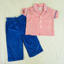 Load image into Gallery viewer, Vintage Red/Blue Outfit Bundle 9-12 months
