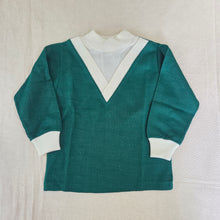 Load image into Gallery viewer, Vintage Green Ribbed Long Sleeve 2t
