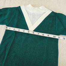 Load image into Gallery viewer, Vintage Green Ribbed Long Sleeve 2t
