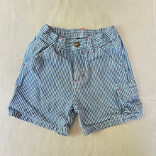Load image into Gallery viewer, Y2k Baseball Striped Jean Shorts 3t

