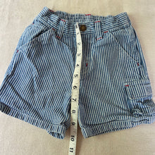 Load image into Gallery viewer, Y2k Baseball Striped Jean Shorts 3t
