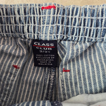 Load image into Gallery viewer, Y2k Baseball Striped Jean Shorts 3t
