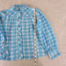 Load image into Gallery viewer, Vintage Girly Plaid Buttondown 4t/5t
