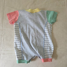 Load image into Gallery viewer, Vintage Striped Pastel Cotton Romper 6-9 months
