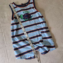 Load image into Gallery viewer, Y2k Turtle Striped Cotton Romper 12 months

