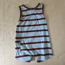 Load image into Gallery viewer, Y2k Turtle Striped Cotton Romper 12 months
