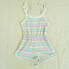 Load image into Gallery viewer, Vintage Pastel Striped Romper 12 months
