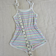 Load image into Gallery viewer, Vintage Pastel Striped Romper 12 months
