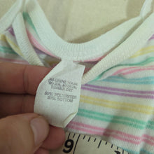 Load image into Gallery viewer, Vintage Pastel Striped Romper 12 months

