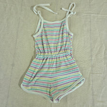 Load image into Gallery viewer, Vintage Pastel Striped Romper 12 months
