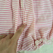 Load image into Gallery viewer, Vintage 60s Pink Striped Bubble Romper 18 months
