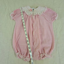 Load image into Gallery viewer, Vintage 60s Pink Striped Bubble Romper 18 months
