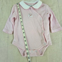 Load image into Gallery viewer, Y2k Pink Striped Cotton Romper 3-6 months
