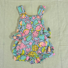Load image into Gallery viewer, Vintage Colorful Fruit Cotton Shortalls 6-9 months
