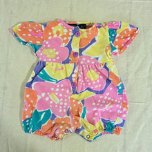 Load image into Gallery viewer, Vintage Colorful Floral Cotton Romper 6 months
