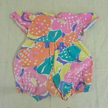 Load image into Gallery viewer, Vintage Colorful Floral Cotton Romper 6 months
