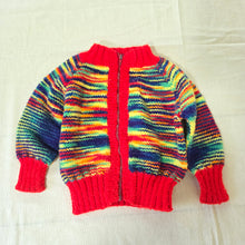 Load image into Gallery viewer, Vintage Rainbow Chunky Knit Sweater 18 months
