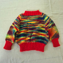 Load image into Gallery viewer, Vintage Rainbow Chunky Knit Sweater 18 months
