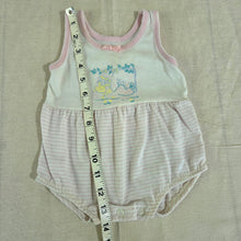 Load image into Gallery viewer, Vintage Kitties Striped Romper 3-6 months
