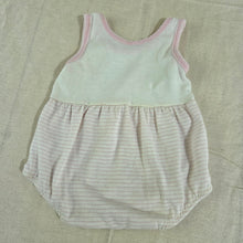 Load image into Gallery viewer, Vintage Kitties Striped Romper 3-6 months
