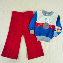 Load image into Gallery viewer, Vintage Deadstock Bowling Pullover + Pants Bundle 18-24 months
