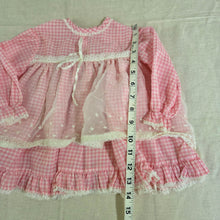 Load image into Gallery viewer, Vintage Pink Gingham Dress 9-12 months
